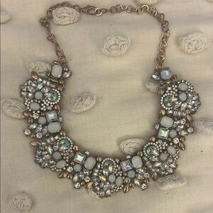 Elegant Gold and Silver Statement Necklace